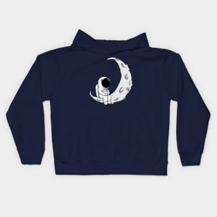 Astronaut Man on the Moon Kids Hoodie